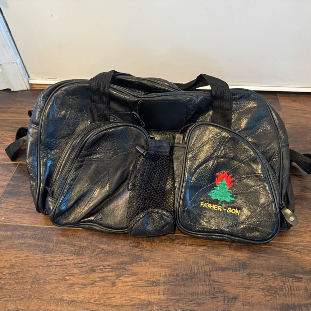Burning tree Black Travel Golf Duffel Bag father son